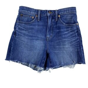 Madewell Short Women Sz 28 Medium Wash High Rise Denim Shorts